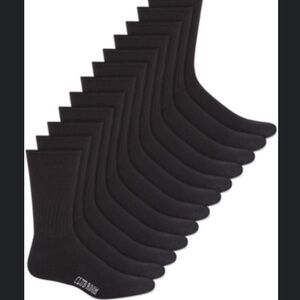 Club room men’s black crew socks 12 pair NWT 10-13